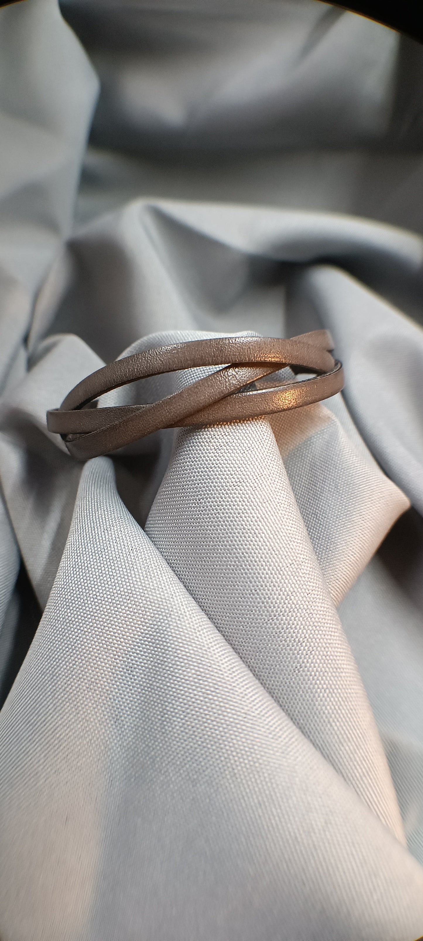 Bracelet cuir croisé Mel élégance