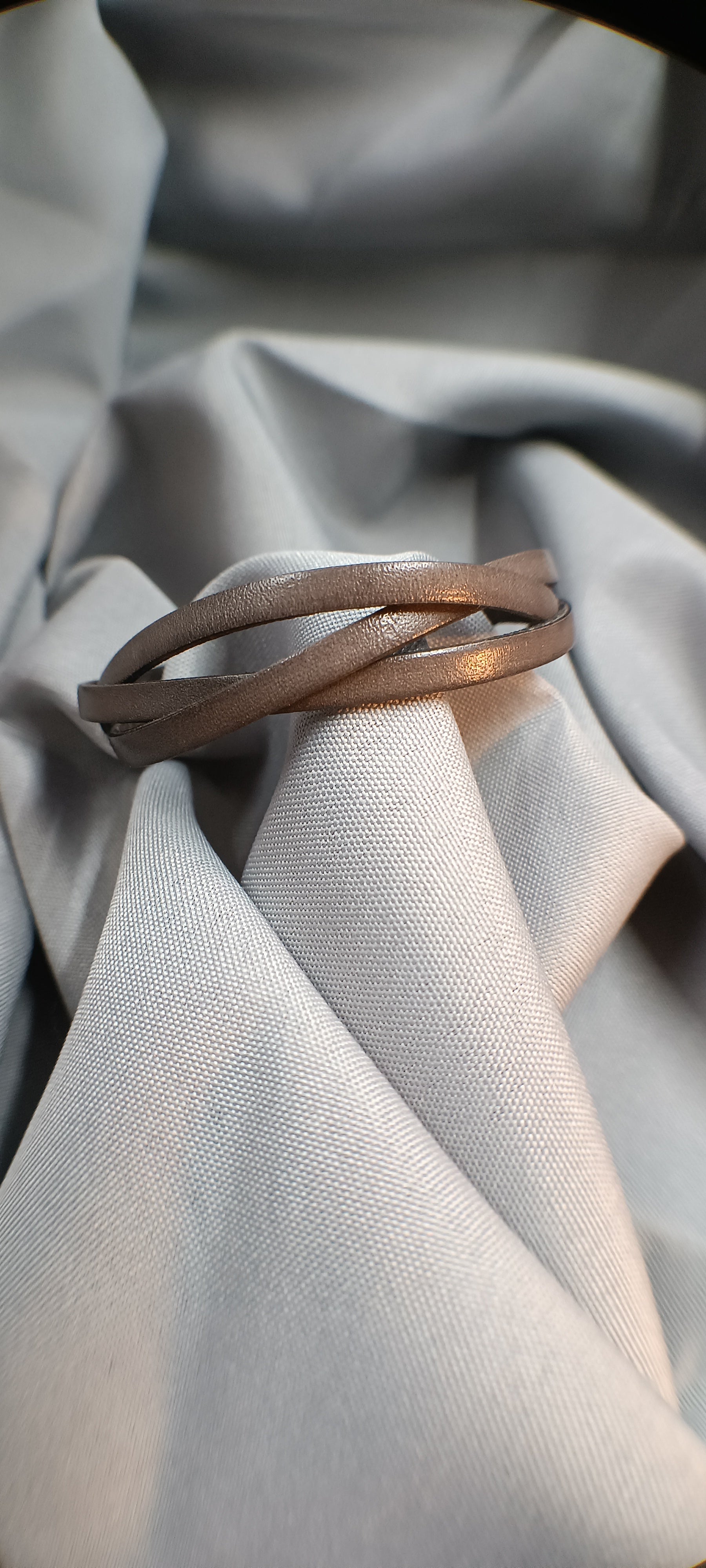 Bracelet cuir croisé Mel élégance